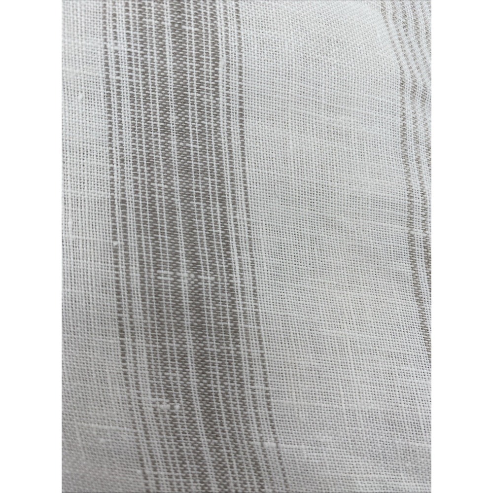 Brooks Brothers Duvet Set QUEEN Cream Beige Stripe 100% European Flax Linen - Picture 7 of 14